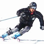 左の膝に比べると曲がりすぎのフォーム