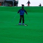 足首のブロックが無いのでスキーがクロスしてしまいました