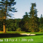 20y、二段グリーン上のラフからアイアンショット 20y、二段グリーン上のラフからアイアンショット