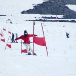 腕を開いてターンに入る瞬間