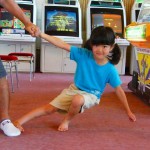 トランポリン練習の後は、フォームづくり