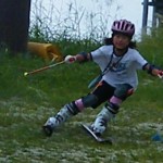 ポジションが後傾なのでお尻が落ちています