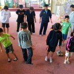 出来そうで出来ないピボットターンの練習風景