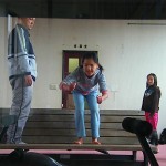 スタンス狭い！転倒か？