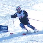 右肘もしっかり伸ばしてのポールブレイク練習