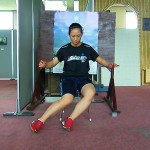 足首のロックは◎右膝が少し内側に入りすぎて△アームポジション◎ポールプラント×