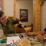 ピンクシャンパンで歓迎してくれました