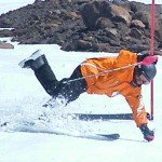 見事な「片脚スキー」でしょ～♪