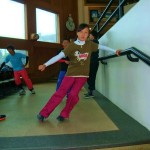 初日のお座スキーにて