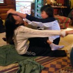 ガクッ！痛～い！強すぎ！瑶の山の勝ち～！