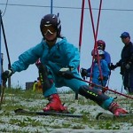 スキーが円を描いて走ってきた スキーが円を描いて走ってきた