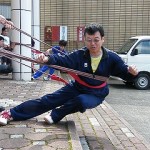 自らダッシュの練習をしている康◎選手？