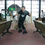 ヘアピンの通り方を練習しています