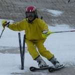 スキーが縦に走ってきた！◎