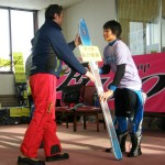 総合優勝選手にはサロモンのニュー板が…