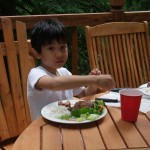 半分も食べたよ! 半分も食べたよ!