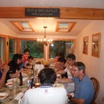 クリスコーチも一緒の夕食