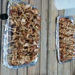 ジュニア手作りの焼き鳥は大好評