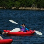 パドル扱いに苦戦中！