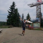 タカの初バンジーはご機嫌　ご機嫌