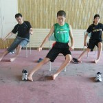 足首の使い方と同時操作練習中