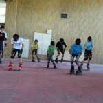 新しいメソッドをインラインスケートで練習中