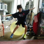 ボールを使って内足の練習