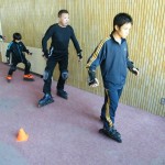 内スキーの使い方を練習しています