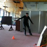 肩と骨盤がレベルにすると→スムースに曲がれました◎