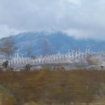 ウィンドミルが延々とロス迄100Kmも続く