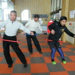 ターンの外腰を引かないようにイメージトレーニングしています