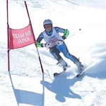 スキーの方向はベスト◎肘を伸ばせぱモアベター