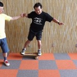 苦手な左ターンは、くの字が出来ません！残念