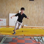 ヒップローテーションしてスキーが重なっていた最初