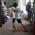 内スキーのエッヂが立っています◎