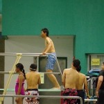 何事にも積極的な紀◎選手の飛び板飛び込み