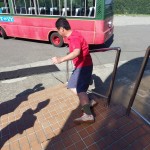 これが「くの字姿勢」と呼ぶのかな～？