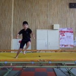 トランポリンでパワーが伝わるフォームに