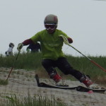 やっと重心が下に行き、スキーが走ってきた！