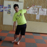 しっかりしたくの字姿勢◎