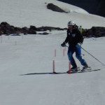 ゴルフスリーブの間でスタンスを狭くする確認練習