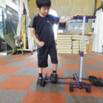 内膝の返しをレッグマジックで練習中