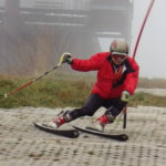 スキーが腰よりも後方に出来たフォーム◎